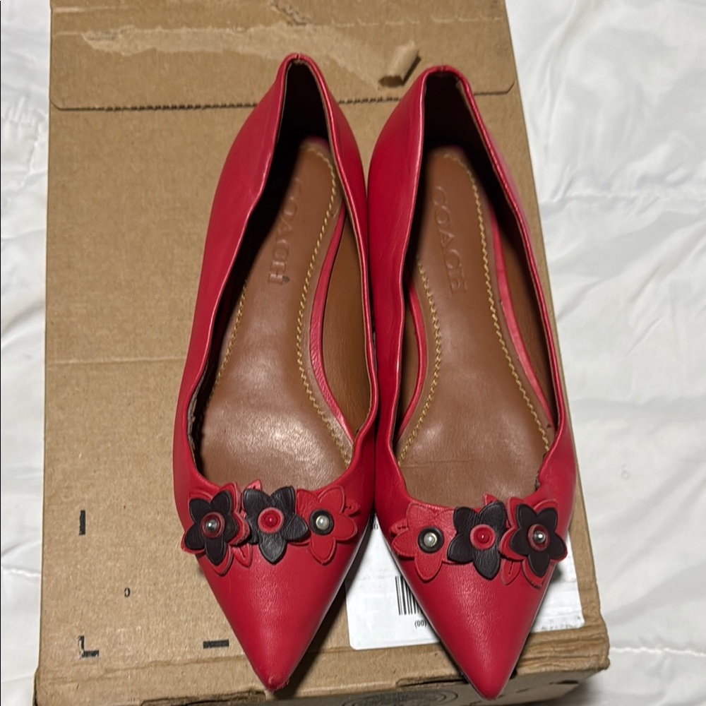 Coach Hot Coral Floral Women's Shoes